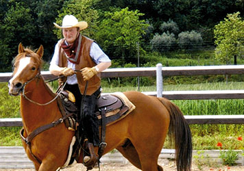 Virginio a cavallo, un'immagine recente