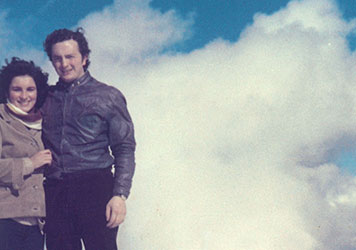 Miriam e Virginio il 18 ottobre 1973 sul monte Catino